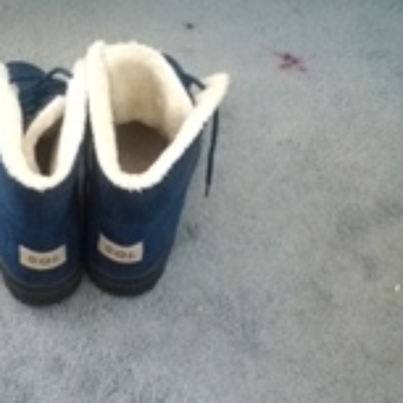 Blue SQL booties. - Picture 2 of 2